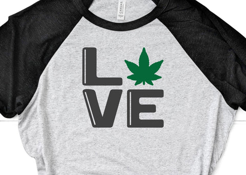 Love Marijuana Leaf Weed SVG Design SVG Crafting After Dark 