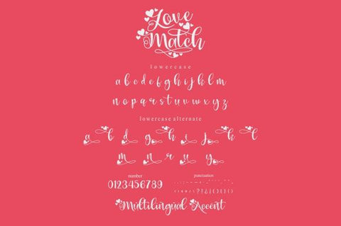 Love Match Font eknojistudio99