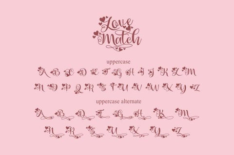Love Match Font eknojistudio99
