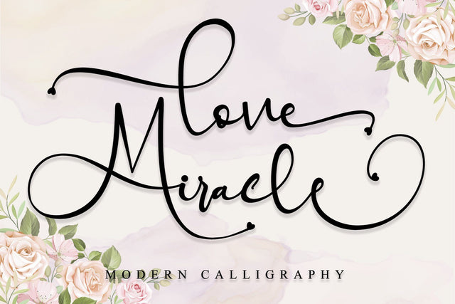 Love Miracle Font Letterara 
