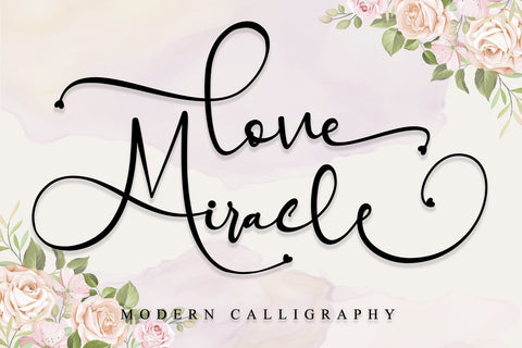 Love Miracle Font Letterara 