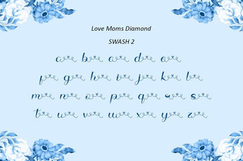 Love Moms Diamond - Modern Calligraphy Font Illushvara Design 