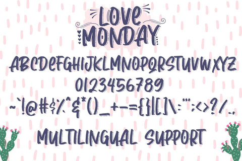 Love Monday - Brush Font Font Dm Letter Studio 