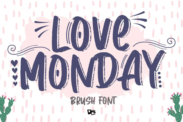 Love Monday - Brush Font Font Dm Letter Studio 