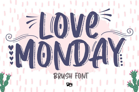 Love Monday - Brush Font Font Dm Letter Studio 