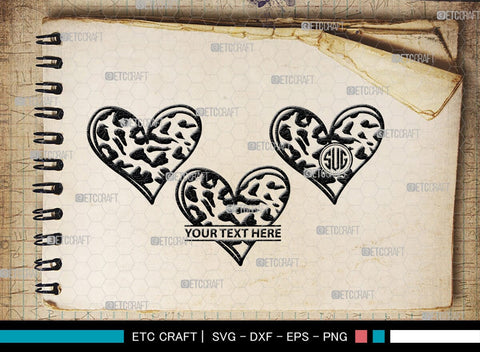 Love Monogram, Love Silhouette, Hand Drawn Love SVG, Heart Svg, Open Heart Svg, Sketch Heart Svg, Hand Drawn Svg, SB00475 SVG ETC Craft 