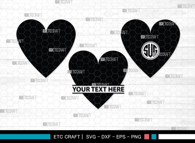 Love Monogram, Love Silhouette, Hand Drawn Love SVG, Heart Svg, Open Heart Svg, Sketch Heart Svg, Hand Drawn Svg, SB00475 SVG ETC Craft 