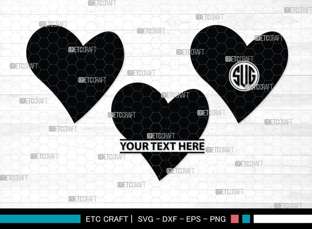 Love Monogram, Love Silhouette, Hand Drawn Love SVG, Heart Svg, Open Heart Svg, Sketch Heart Svg, Hand Drawn Svg, SB00475 SVG ETC Craft 