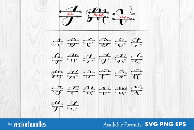 Love monogram split svg SVG vectorbundles 