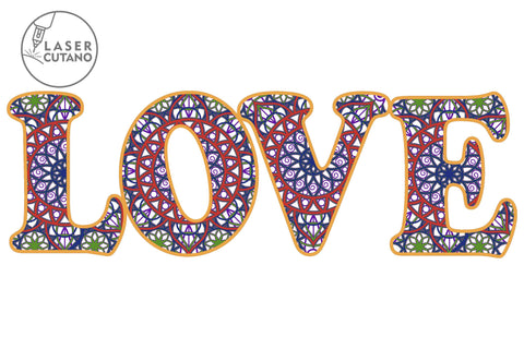 Love - Multilayer Laser Cut Files, Sign SVG, 3D Designs, Mini Design Bundles SVG LaserCutano 