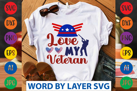 Love My Veteran SVG Design SVG Rafiqul20606 