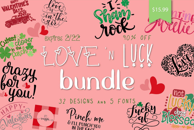 Love ’N Luck Bundle Bundle So Fontsy Design Shop 