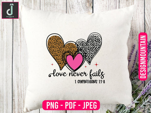 love never fails I Corinthians 13:8 Sublimation design Sublimation Alihossainbd 
