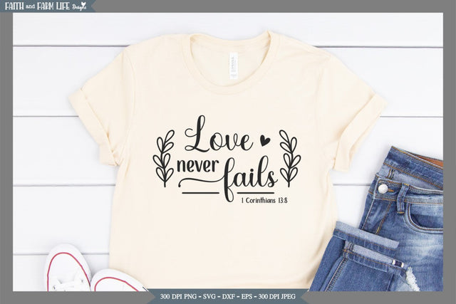 Love Never Fails SVG SVG Designs by Jolein 