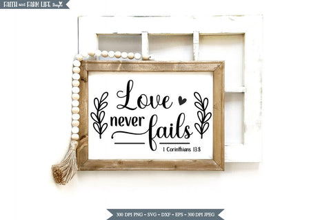 Love Never Fails SVG SVG Designs by Jolein 