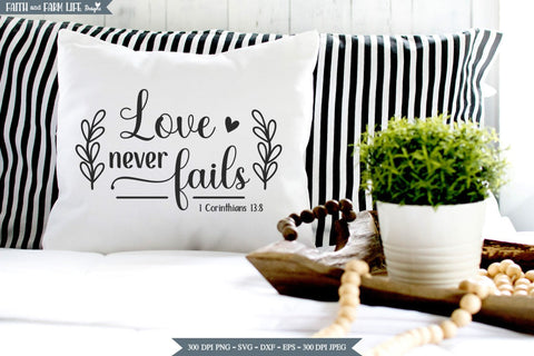 Love Never Fails SVG SVG Designs by Jolein 