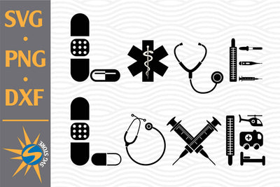 Love Nurse SVG, PNG, DXF Digital Files Include SVG SVGStoreShop 