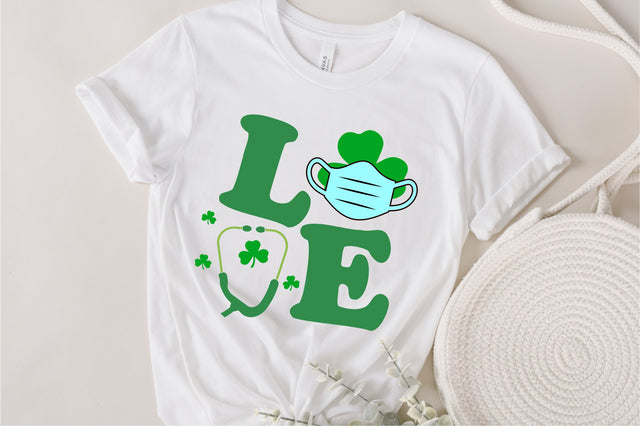Love Patrick Day svg, St. Patricks Day svg, Patrick's Day svg, Irish svg, Nurse svg png, Nurse Love svg, Lucky Nurse svg, clover svg, png SVG Fauz 