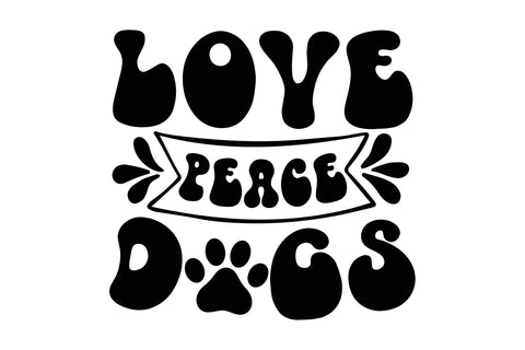 Love Peace Dogs Svg SVG Rupkotha 