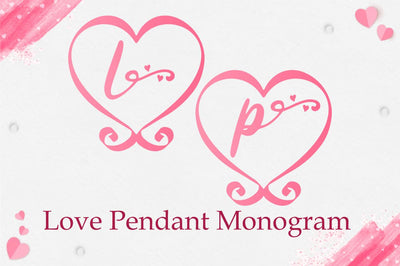 Love Pendant Monogram Font Attype studio 