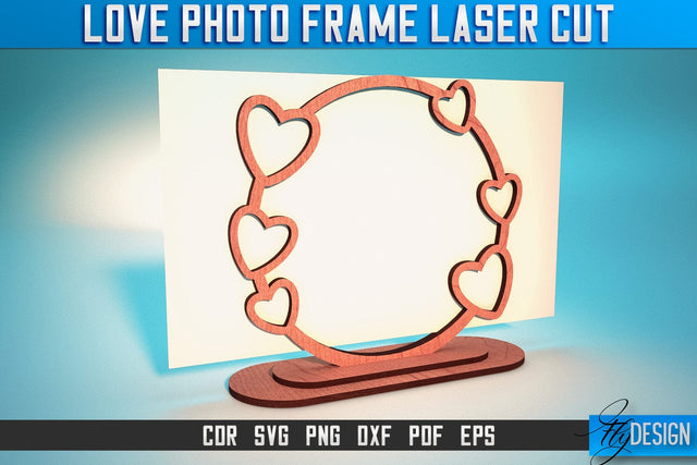 Love Photo Frame Laser Cut SVG | Love Photo Frame SVG Design | CNC Files SVG Fly Design 