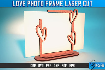 Love Photo Frame Laser Cut SVG | Love Photo Frame SVG Design | CNC Files SVG Fly Design 