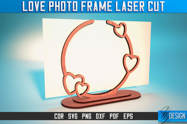 Love Photo Frame Laser Cut SVG | Love Photo Frame SVG Design | CNC Files SVG Fly Design 