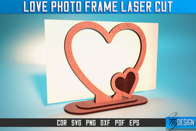 Love Photo Frame Laser Cut SVG | Love Photo Frame SVG Design | CNC Files SVG Fly Design 