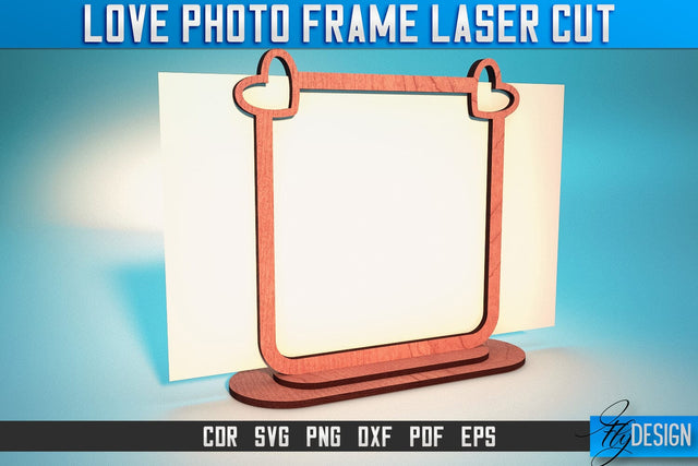 Love Photo Frame Laser Cut SVG | Love Photo Frame SVG Design | CNC Files SVG Fly Design 