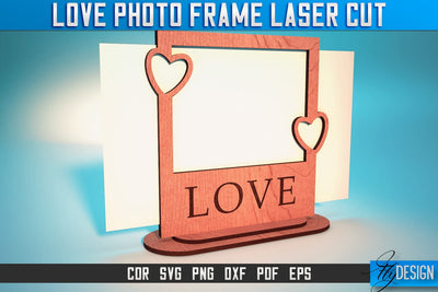 Love Photo Frame Laser Cut SVG | Love Photo Frame SVG Design | CNC Files SVG Fly Design 