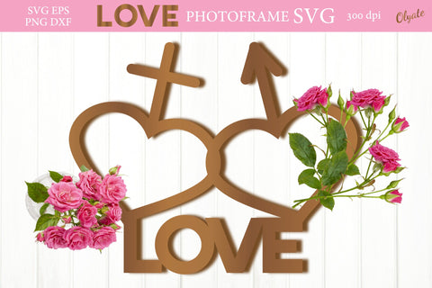 Love Photo Frame SVG. Laser Photo Frame. Hearts Photo Frame SVG Olga Terlyanskaya 