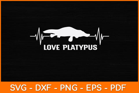 Love Platypus Heart Beat Svg Design SVG artprintfile 