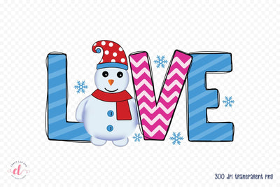 Love PNG - Snowman Sublimation Design Sublimation CraftLabSVG 