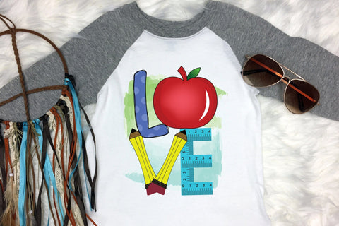Love PNG, Teacher Sublimation Design Sublimation CraftLabSVG 