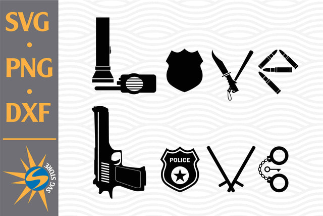Love Police SVG, PNG, DXF Digital Files Include SVG SVGStoreShop 