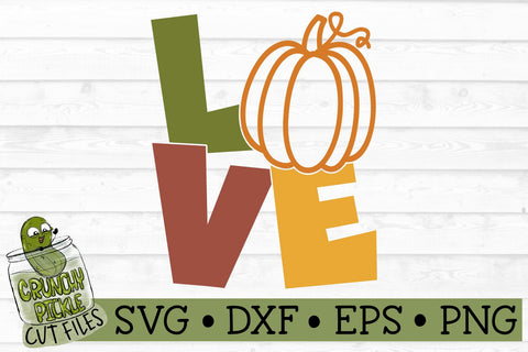 Love Pumpkin Fall SVG File SVG Crunchy Pickle 