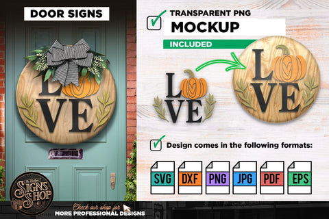 LOVE pumpkin | FALL SVG Sign SVG The Vintage Signs Shop 