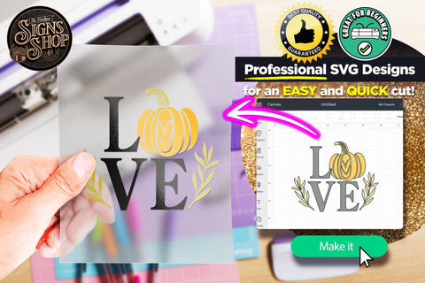 LOVE pumpkin | FALL SVG Sign SVG The Vintage Signs Shop 