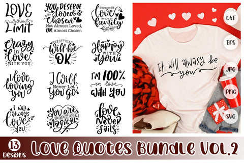 Love Quotes Bundle Vol 2 Valentines Day SVG SVG dapiyupi store 