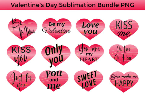 Love Quotes Sublimation Bundle. Valentine Quotes PNG Sublimation Olga Terlyanskaya 