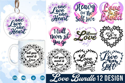 Love Quotes Sublimation SVG Bundle, Wedding SVG Bundle, Valentines Day SVG Bundle, Heart SVG Bundle, Mug Sublimation Designs, Keychain SVG Bundle SVG D2PUTRI Designs 