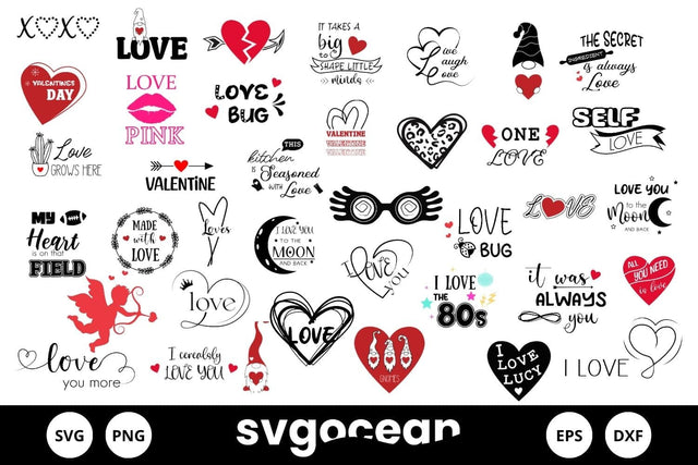 Love Quotes Svg Bundle | Valentines Day SVG SvgOcean 
