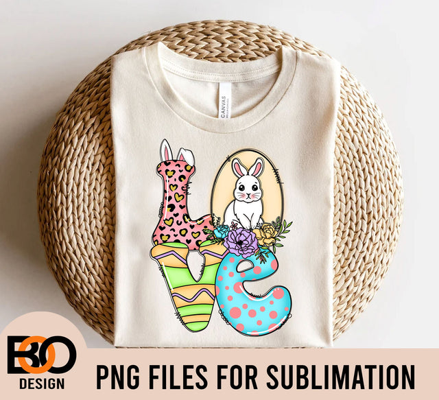 Love Rabbit Easter png sublimation design download, Happy Easter Day png, Easter Love png, Rabbit Easter png, sublimate designs download Sublimation BOO-design 