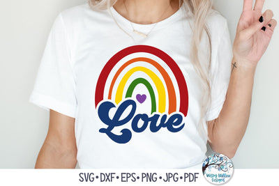 Love Rainbow SVG SVG Wispy Willow Designs 
