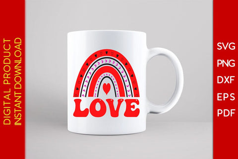 Love Rainbow Valentine's Day SVG PNG EPS Cut File SVG Creativedesigntee 