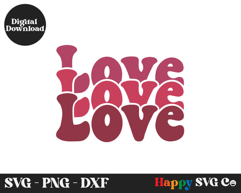 Love Retro SVG File SVG The Happy SVG Co 