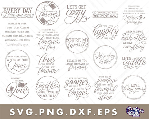 Love Round Sign Svg Bundle | Love Svg SVG Crafty Mama Studios 