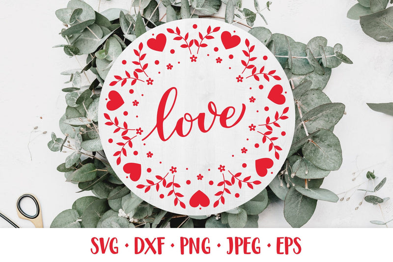 Love round sing. Valentines Day SVG SVG LaBelezoka 