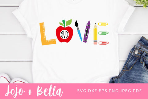 Love School SVG, Teach Love Inspire Png, PNG Files For Sublimation, School Teacher, Teacher Png, Teacher, School, Chalkboard, Chalkboard Png SVG Jojo&Bella 