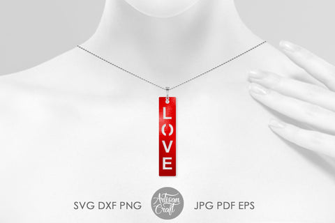 Love script earrings, SVG cut files SVG Artisan Craft SVG 